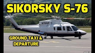 Sikorsky S76 Luxury Executive Helicopter Ground Taxi amp Departure [upl. by Alue]