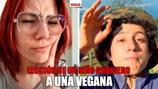 La lección de un niño granjero a una vegana que le había criticado por criar gallinas MARCA [upl. by Siramed837]