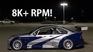 M3 GTR POV Driving  8200 RPM 120 MPH [upl. by Otrebile]