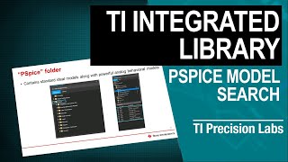 PSpice for TI  TI integrated library [upl. by Saihtam]