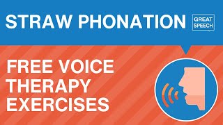 Straw Phonation Voice Therapy Exercises EASY WalkThrough [upl. by Leahcym]