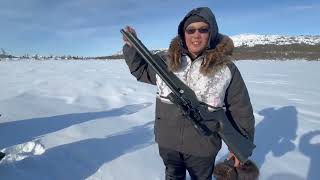 1 night at our cabin in Tasiujakuluk ice fishing for lake trouts amp speckled trouts [upl. by Atnauqahs]