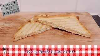 Gerookte zalm en ei tosti GAAT FOUT  Recept  Koken met Marielle [upl. by Okimuk440]