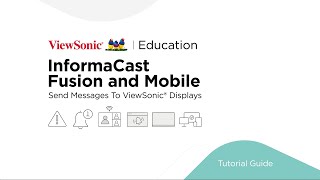 Send Messages to ViewSonic Displays with InformaCast [upl. by Linson420]