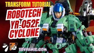 4K Transform Tutorial  Robotech The New Generation YR052F Transformable Cyclone [upl. by Ainahtan]