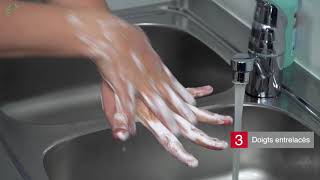 TECHNIQUE DE LAVAGE DES MAINS EN 7 ETAPES COVID19 [upl. by Nylsor]