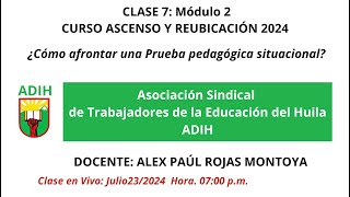 Clase 7 Curso Ascenso yo reubicación escalafón docente 2024 [upl. by Shaefer]