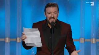 Ricky Gervais mocks Jodie Foster quotThe Beaverquot [upl. by Bradly]