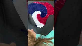 Easy Tie Dye T Shirt Tutorial  Red White amp Blue Spiral shorts [upl. by Vachell]