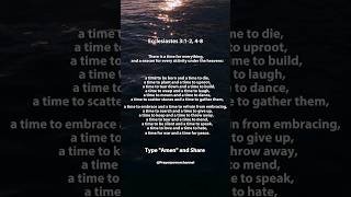 Ecclesiastes 31248  To everything there is a season shorts bible bibleverse [upl. by Senoj447]