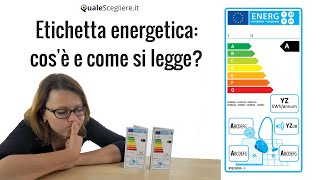 Etichetta energetica cosè e come leggerla  Le guide di QualeScegliereit [upl. by Husain]