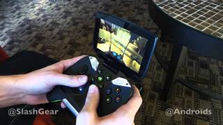 NVIDIA Project SHIELD handson with Android gaming Hawken [upl. by Cima]