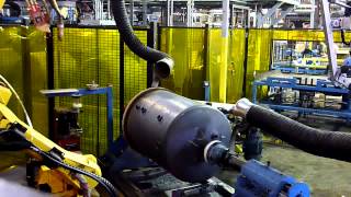 Seam Tracking  Tank Welding  ARC Mate 100iC welding robot [upl. by Anelet]