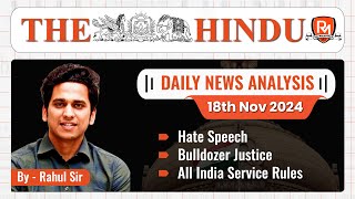 The Hindu Newspaper Analysis  18 Nov 2024  UPSC CSE [upl. by Elohcan938]