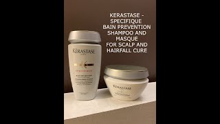 KERASTASE SPECIFIQUE BAIN PREVENTION SHAMPOO  KERASTASE SPECIFIQUE MASQUE  HAIRFALL  SCALP HAIR [upl. by Amsirac]