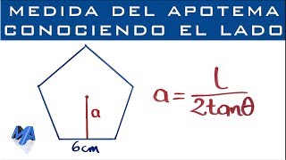 Apotema de un polígono regular conociendo la medida del lado [upl. by Amehsyt625]