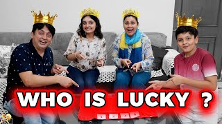 WHO IS LUCKY  Family Comedy Challenge  Aayu and Pihu Show [upl. by Nage694]