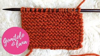 COME FARE IL PUNTO LEGACCIO GARTER STITCH [upl. by Almeeta]