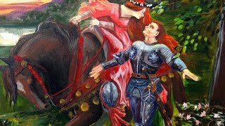 How to paint PreRaphaelite  La Belle Dam Sans Merci  Valentines Angelooney  TheArtSherpa [upl. by Ococ406]