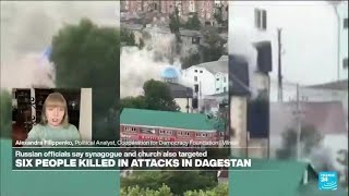 Gunmen in Russias Dagestan conduct deadly attacks on churches synagogue police post • FRANCE 24 [upl. by Fabio]