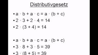 Distributivgesetz [upl. by Hanaj146]