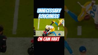 Cam Hart UNNECESSARY roughness call with Hitt on Marvin Harrison jr lachargers nfl azcardinals ￼￼ [upl. by Netsua]