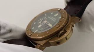 Panerai Luminor Submersible 1950 PAM 382 BRONZO Luxury Watch Review [upl. by Agarhs]