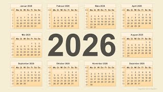 Kalender 2026 [upl. by Anicnarf400]