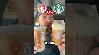 Pumpkin Spice Showdown Dunkin vs Starbucks shorts dunkindonuts starbucks [upl. by Tyika654]