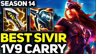 RANK 1 BEST SIVIR IN THE WORLD 1V9 CARRY GAMEPLAY  Season 14 League of Legends [upl. by Hsakaa]