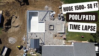 HUGE 1500sq ft Backyard PoolPatio Time Lapse [upl. by Reniti658]