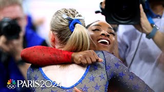 Simone Biles Jade Carey fulfill their medal goals in vault at the Paris Olympics  NBC Sports [upl. by Bowman]