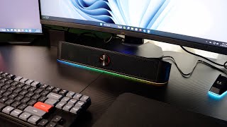 Redragon GS560 RGB Soundbar 2024 Review Budget Speaker Soundbar with RGB Lights [upl. by Gosselin]