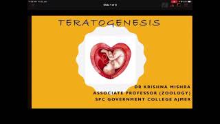 Teratogenesis Dr Krishna Mishra [upl. by Arun]