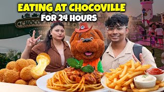 Eating at CHOCOVILLE for 24 HOURS [upl. by Yerffe684]