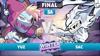 yuz vs SAC  Elimination Final  SA  Brawlhalla Winter Championship 2023 [upl. by Anwahs399]