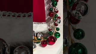 Raz 4 Red Green and Silver Plastic Ball Christmas Garland G4416412 [upl. by Airym166]