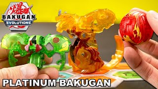 PLATINUM Metal Bakugan  5 All New Bakugan Evolutions Toys [upl. by Nairim]