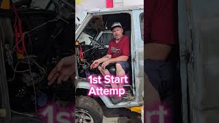 1972 Ford Econoline 35 EcoBoost Swap first start [upl. by Ettenil]