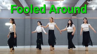 Fooled Around line dance Intermediate Rolling Count Demo [upl. by Hollington261]