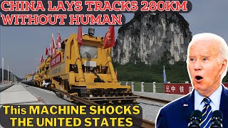 China Lays 280 KM of Railway Without a Single Worker – Just This Machine Needed [upl. by Simsar]