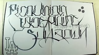 10 DAYS OF LETTERING  GANG WRITING STYLE  CALLIGRAPHY  CALLIGRAFFITI  CHOLO WRITING  GRAFFITI [upl. by Nwahsir]