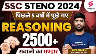 SSC STENO 2024  Reasoning PYQs for SSC STENO 2024  SSC Steno Previous Year Papers  Saurav Sir [upl. by Ruthven934]