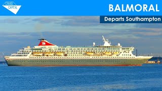 Balmoral departing Southampton 16042016 [upl. by Gayn59]