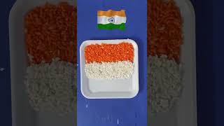 Tiranga art with rice  independence day craft ideas  youtubeshorts viralshorts shorts [upl. by Reinhart618]