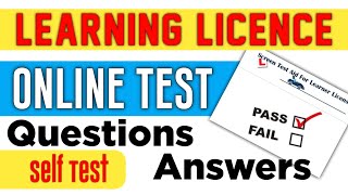 Learner licence test questions amp answers [upl. by Aynodal872]