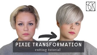 PIXIE HAIRCUT  tutorial by SANJA KARASMAN [upl. by Buddie]