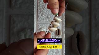 Make your own Hair accessory ✨✅ in 1 minute with Safety pin 🧷 Wedding season ✨ hack 5k shortsfeed [upl. by Naawaj834]