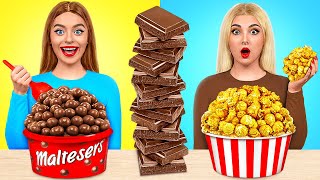 Real Food vs Chocolate Food Challenge  Funny Situations by Multi DO Challenge [upl. by Anytsirhc]