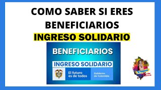 ✅VERIFICA SI ERES BENEFICIARIO DE INGRESO SOLIDARIO 2022 ASI👉 [upl. by Pauiie873]